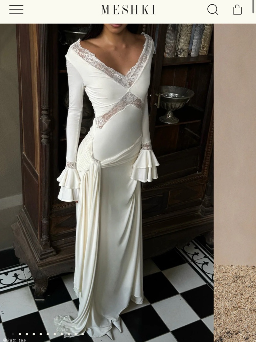 Meshki Electra Slinky Lace Maxi Dress
